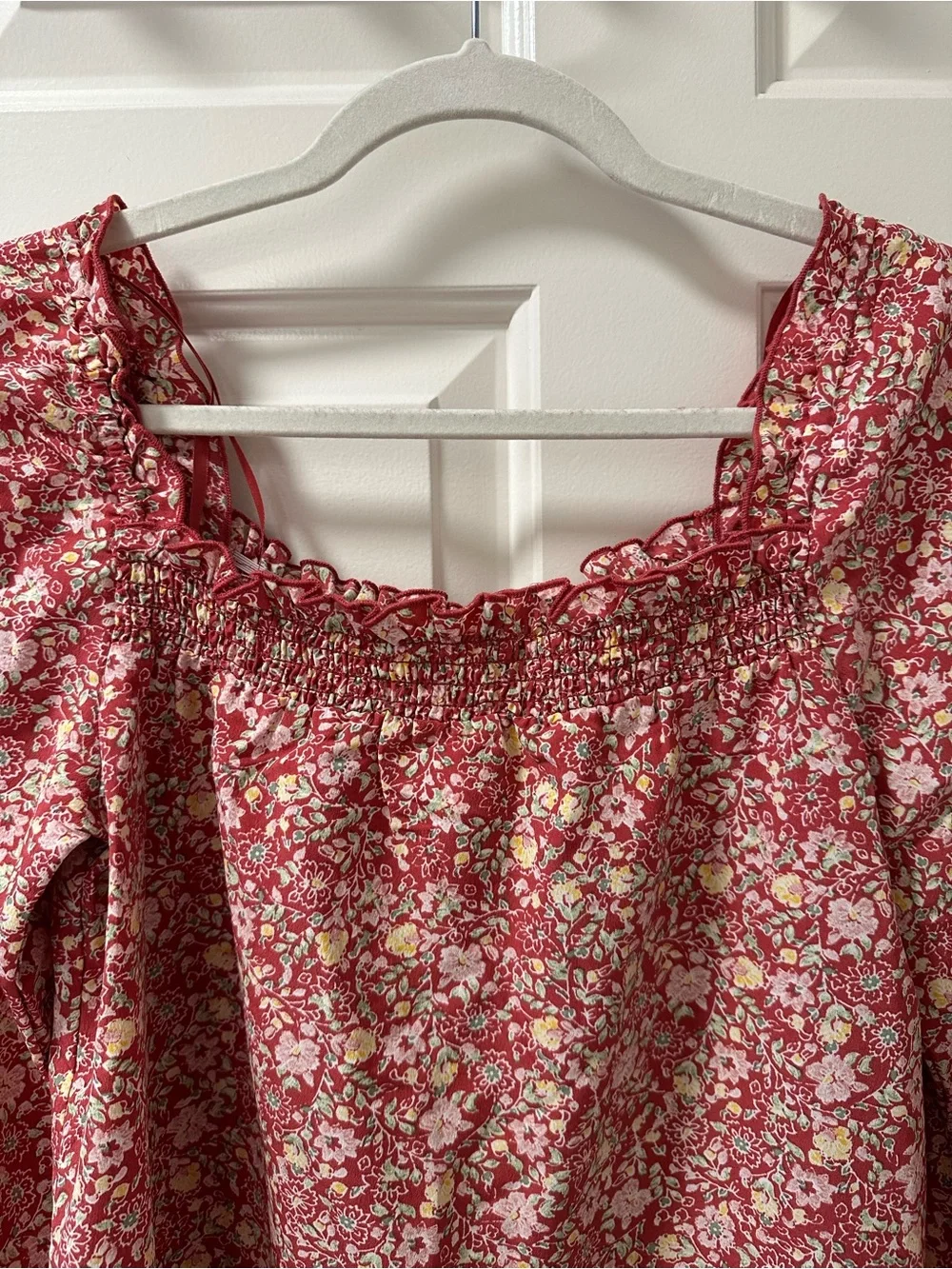 BeBop Floral Smocked Square-Neck Dress